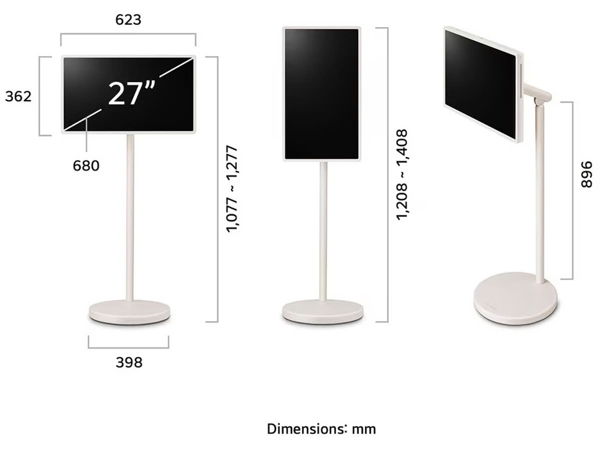 Tivi 27 inch LG StanbyME 2 27LX6TDGA Màn hình Cảm ứng