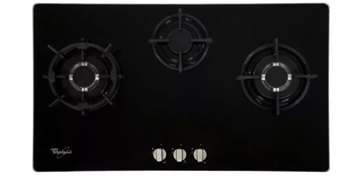Bếp Gas Âm Whirlpool 90cm 3B Mặt Kính AKC930C/BLV, Đen