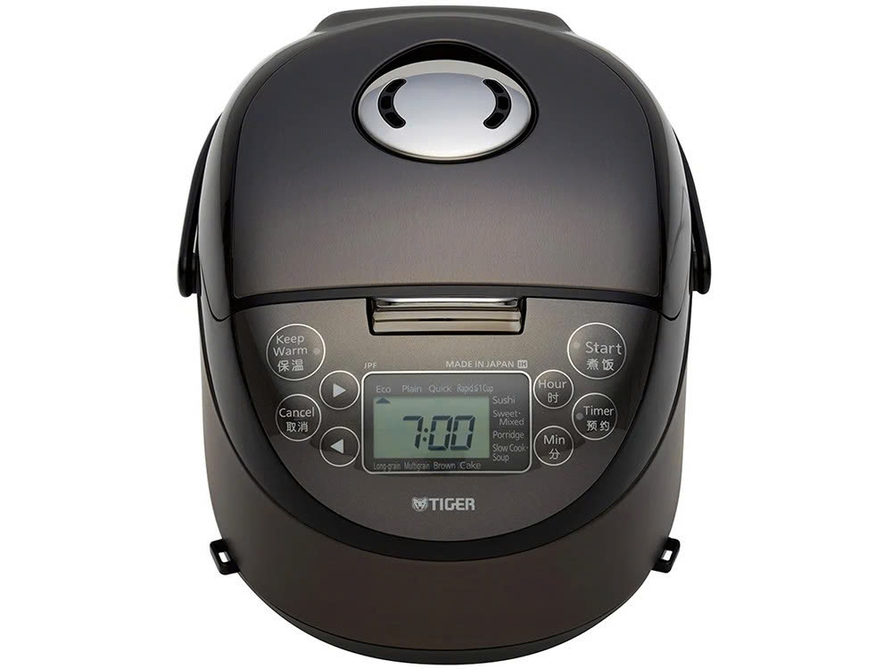 Nồi cơm điện tử cao tần Tiger 0.5 lít JPF-A55W Đen/Xám