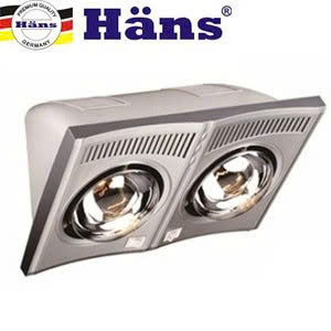 Đèn sưởi nhà tắm Hans 2 bóng H2B