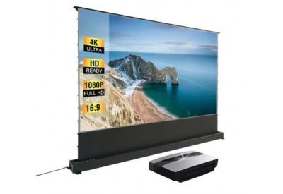 Màn chiếu để sàn điều khiển điện quang học 4K Dalite FU120EST-CBSP