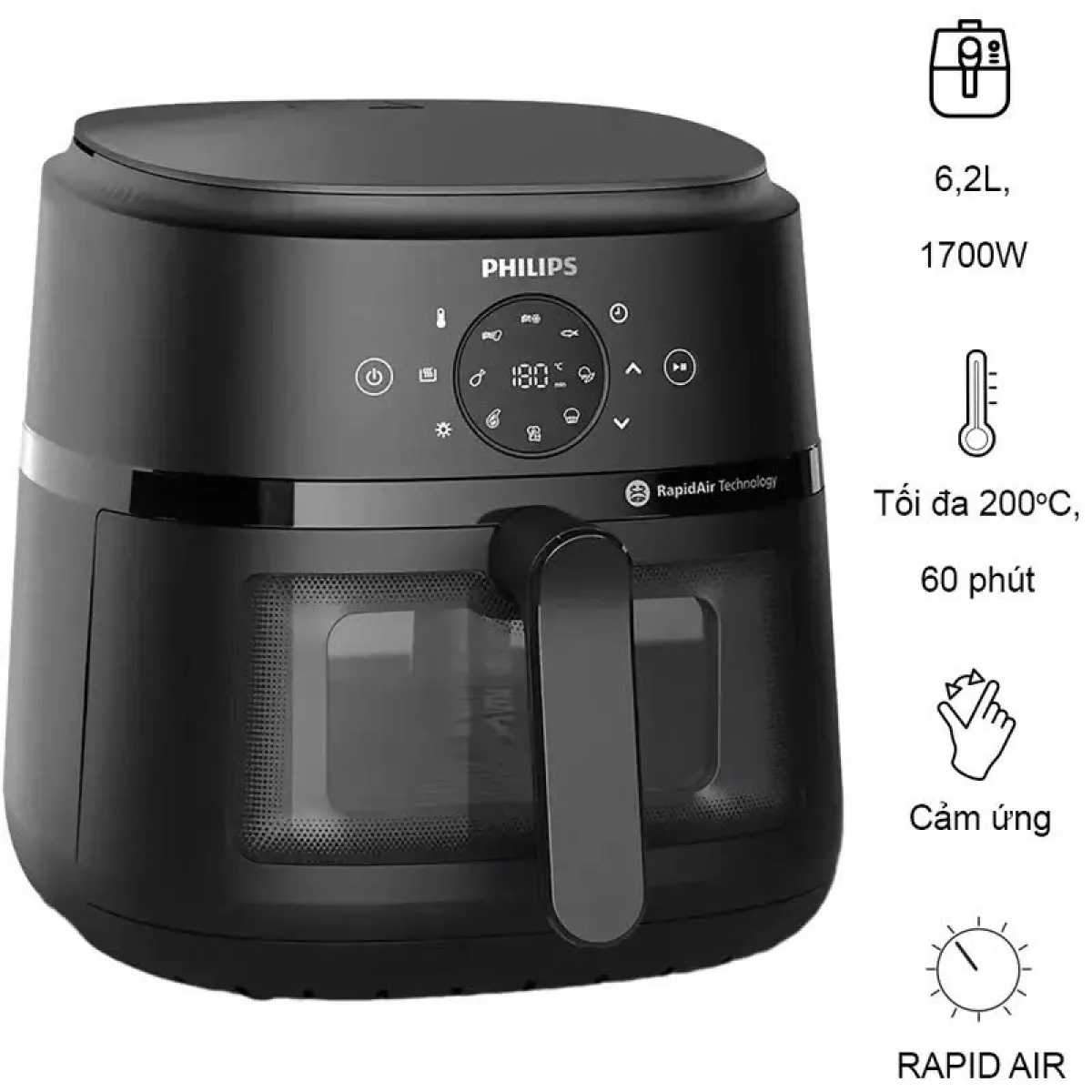 Nồi chiên không dầu 6,2L Philips NA230/00