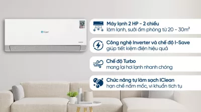 Điều hòa 2 chiều Casper Inverter 19000 BTU QH-18IU36A