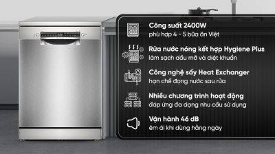 Máy rửa bát độc lập Bosch SMS4EVI04E