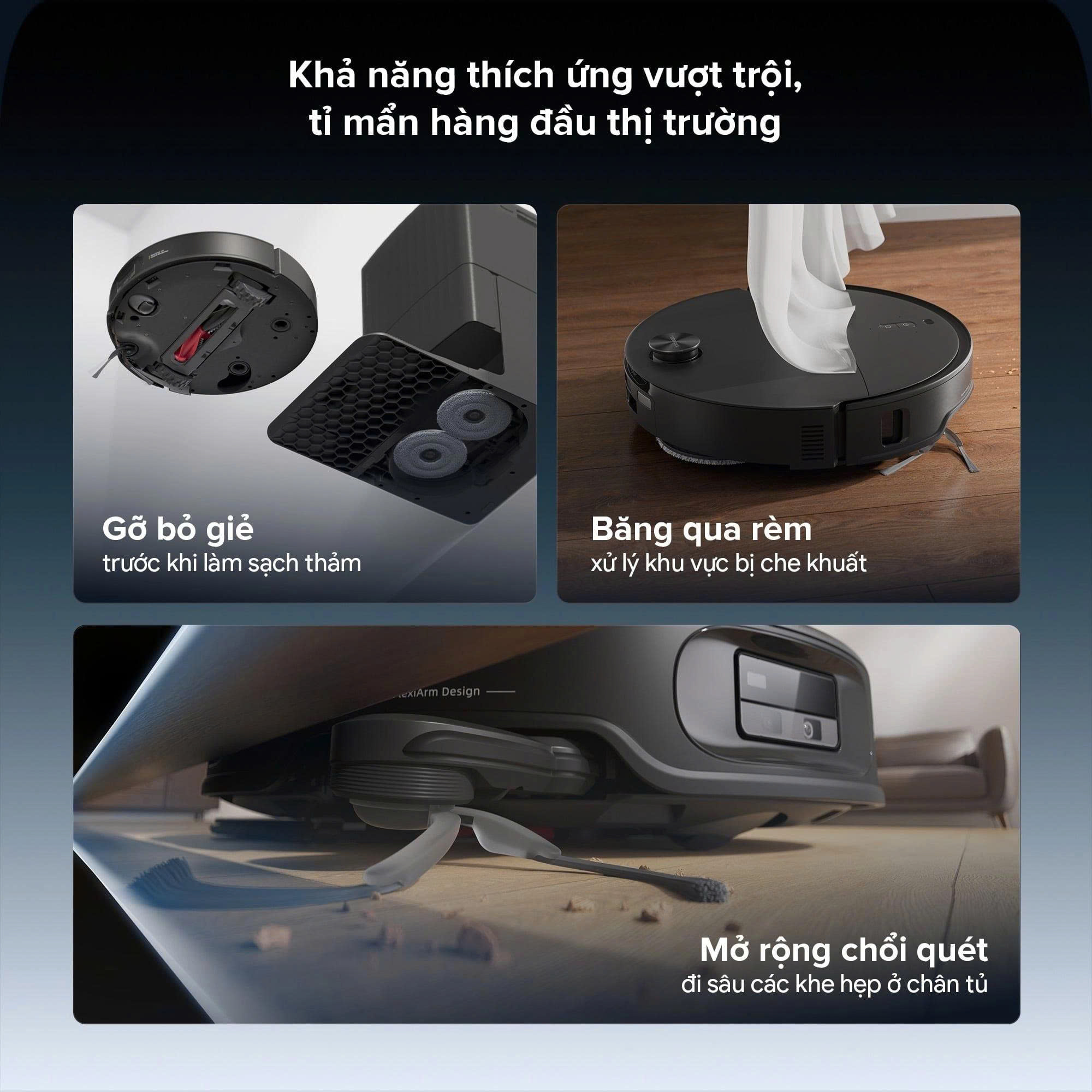 Robot hút bụi lau nhà Roborock Qrevo Edge 2 - Đen