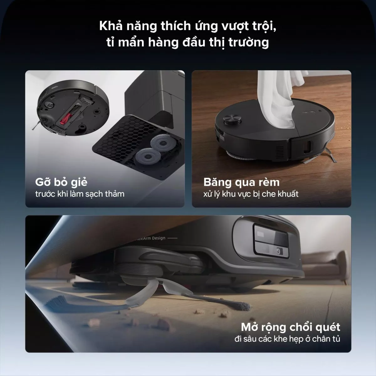 Robot hút bụi lau nhà Roborock Qrevo Edge 2 - Đen