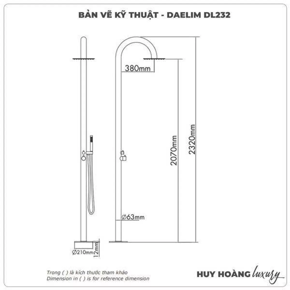 Sen cây tắm tráng bể bơi DEALIM DL232