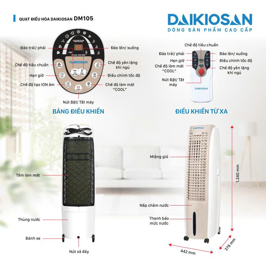 Quạt điều hòa Daikiosan DM105