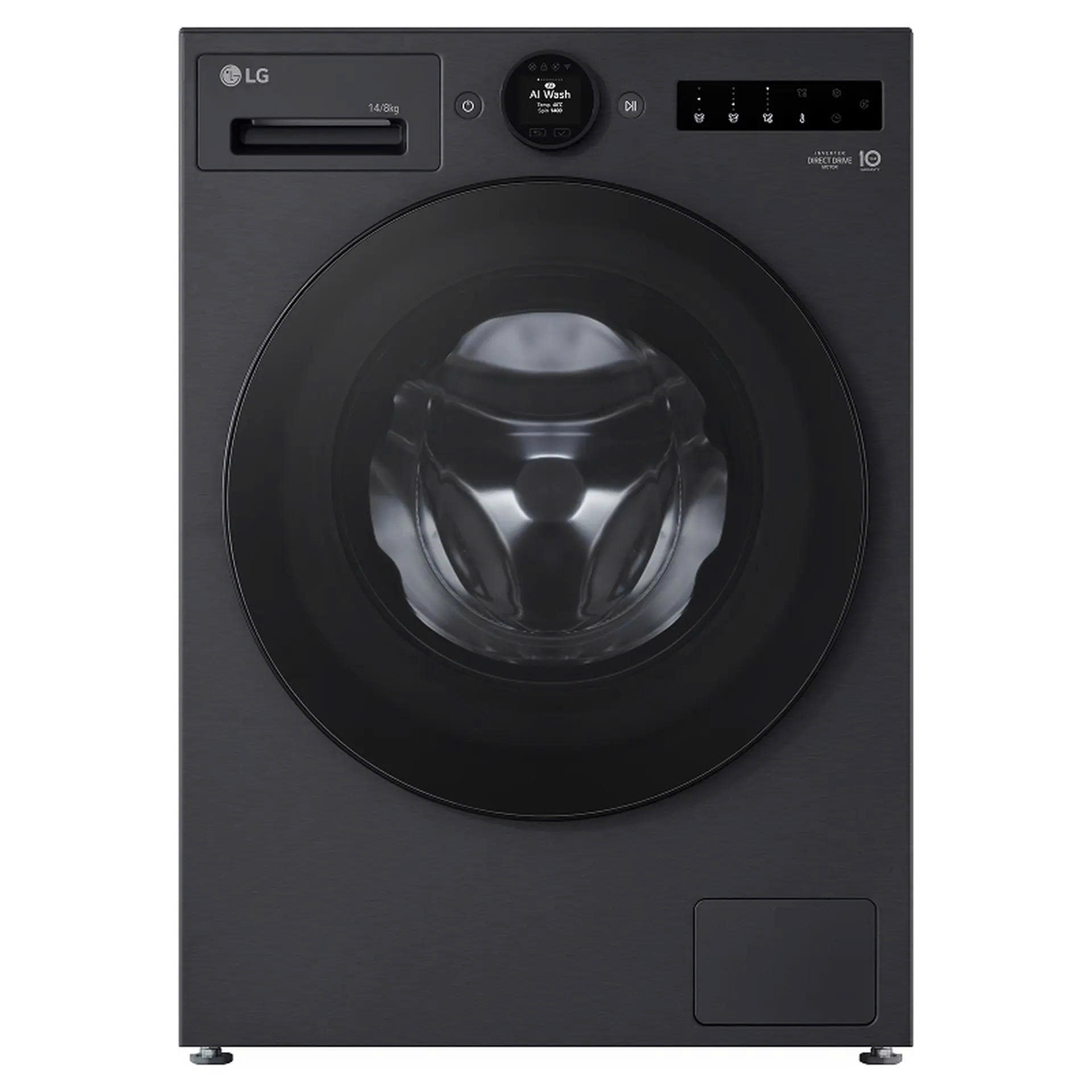 Máy giặt sấy lồng ngang LG AI DD™ 2.0 Inverter 12/7kg màu đen FX1412R3KA