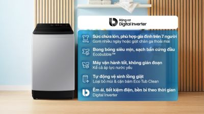 Máy giặt Samsung Ecobubble Inverter 12.5 kg WA40F12E4LSV