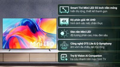 Smart Tivi Mini LED Samsung AI 4K 55 inch UA55M77HA