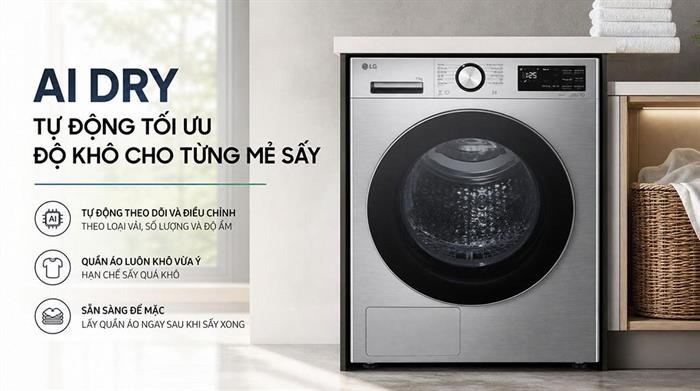 Máy sấy bơm nhiệt LG 11 kg RX11VHP5S