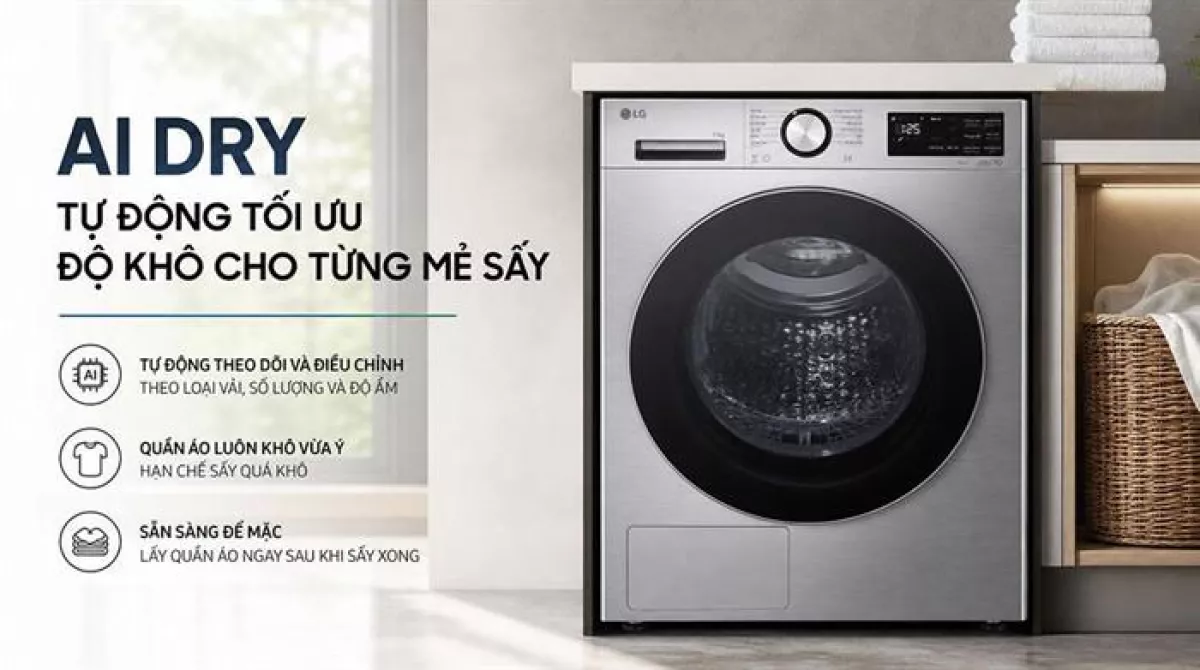 Máy sấy bơm nhiệt LG 11 kg RX11VHP5S