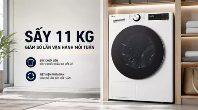 Máy sấy bơm nhiệt LG 11 kg RX11VHP5W