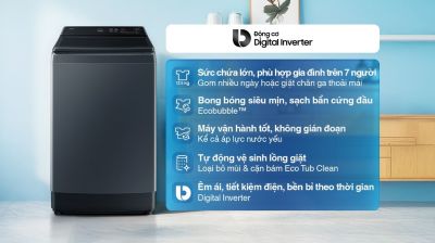 Máy giặt Samsung Ecobubble Inverter 12.5 kg WA40F12E4CSV