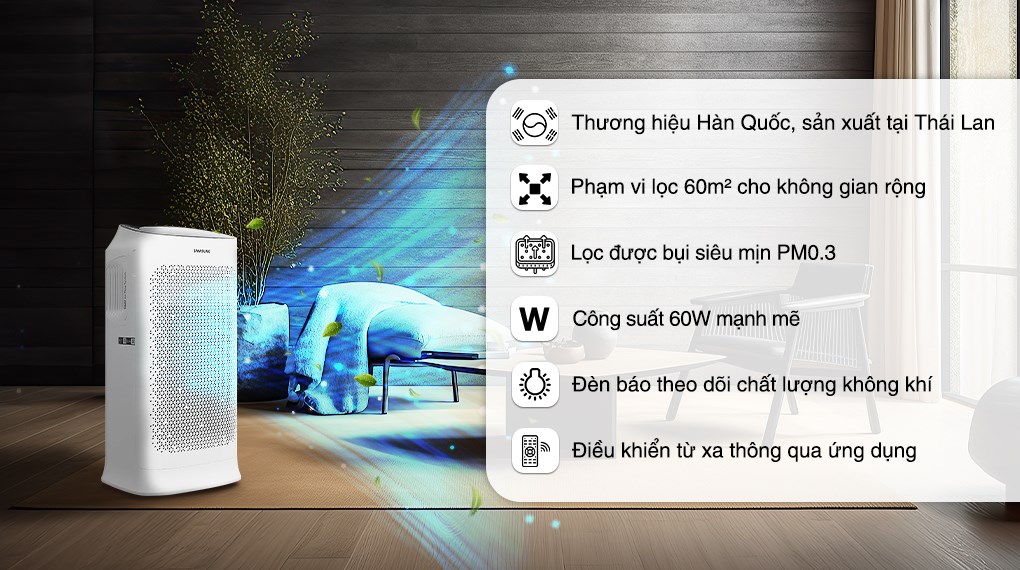 Máy lọc không khí Samsung AX60R5080WD/SV
