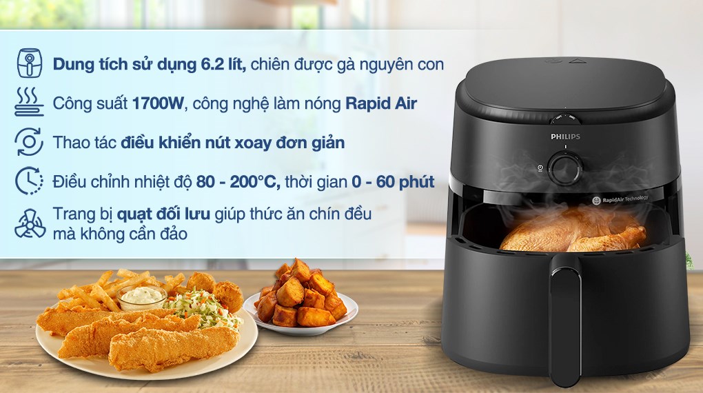 Nồi chiên không dầu Unie Sky Blue (14.5 lít)
