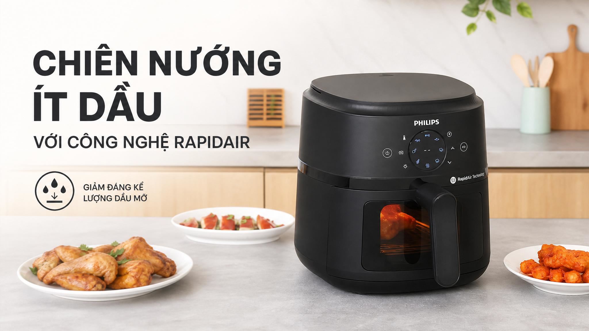 Nồi chiên không dầu Philips 4.2 lít NA220/00