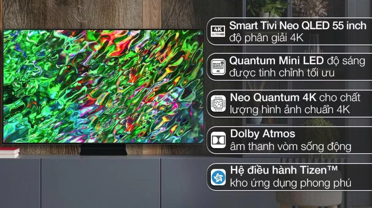 Smart Tivi Neo QLED Samsung AI 4K 55 inch QA55QN90B