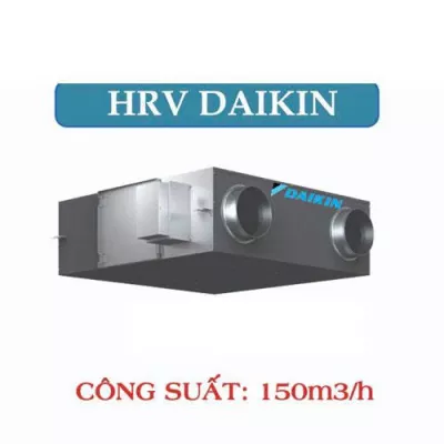 Quạt thông gió thu hồi nhiệt Daikin 150m3/h VAM150HVE