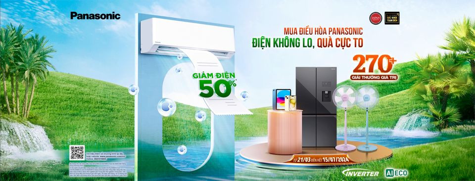 Mua điều hòa Panasonic - Điện không lo, Quà cực to