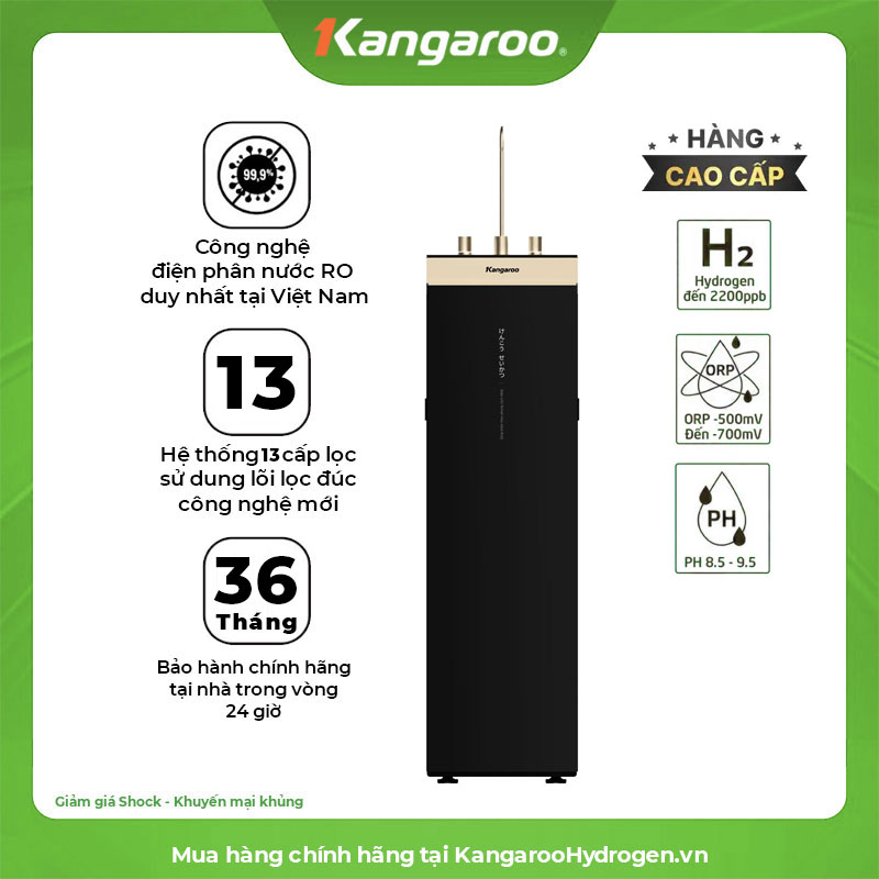 Máy lọc nước Kangaroo Sumire Hydrogen ion kiềm KGEP13A1 – New 2025