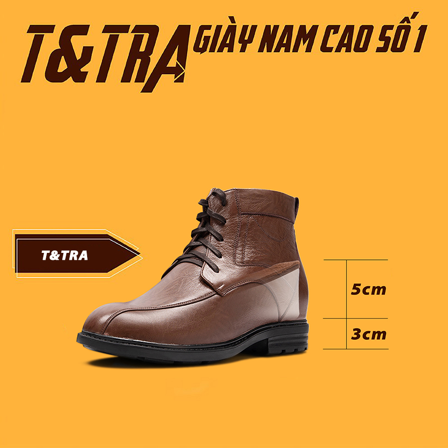 Giày Boots Nam T107NV cao 8cm