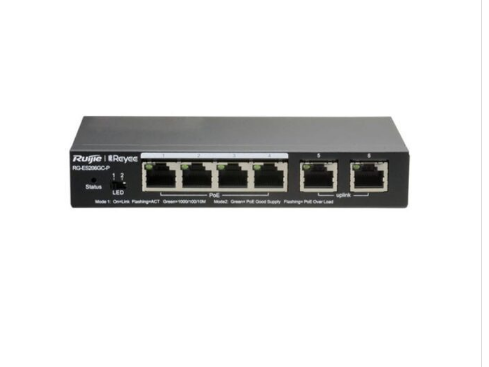 Switch POE 6 cổng 10/100/1000BASE-T Ruijie Reyee RG-ES206GC-P