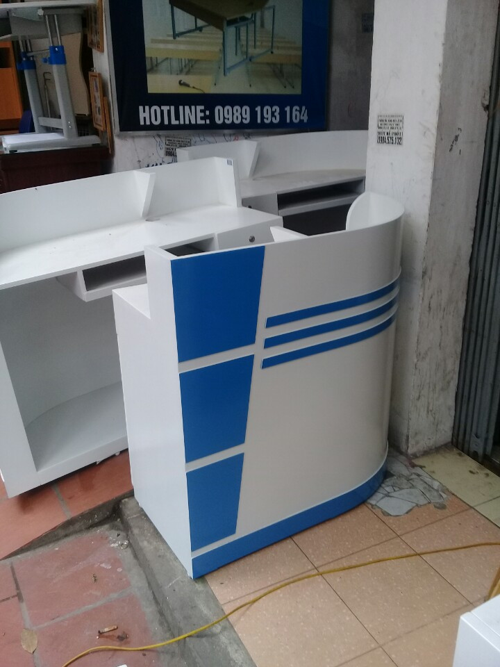 Bàn quầy BQ10 xanh dương