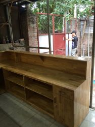 quầy pha chế bằng gỗ QPC 1224 - quầy bar pha chế gỗ tự nhiên