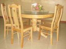 Bàn tròn Xoay Fi 1400 + 6 ghế