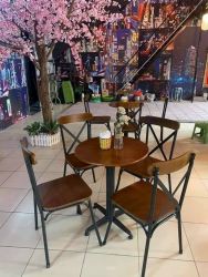 Bàn Cafe Giá Rẻ Chân Trụ Sắt CF60VT