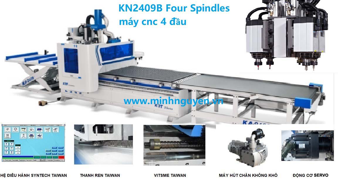 Máy CNC Router 4 đầu độc lập KDT