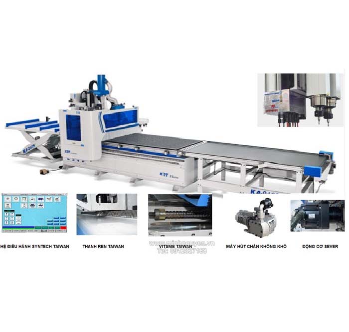 Máy CNC gia công gỗ, máy gia công gỗ tự nhiên, gỗ công nghiệp MFC, MDF, PVC