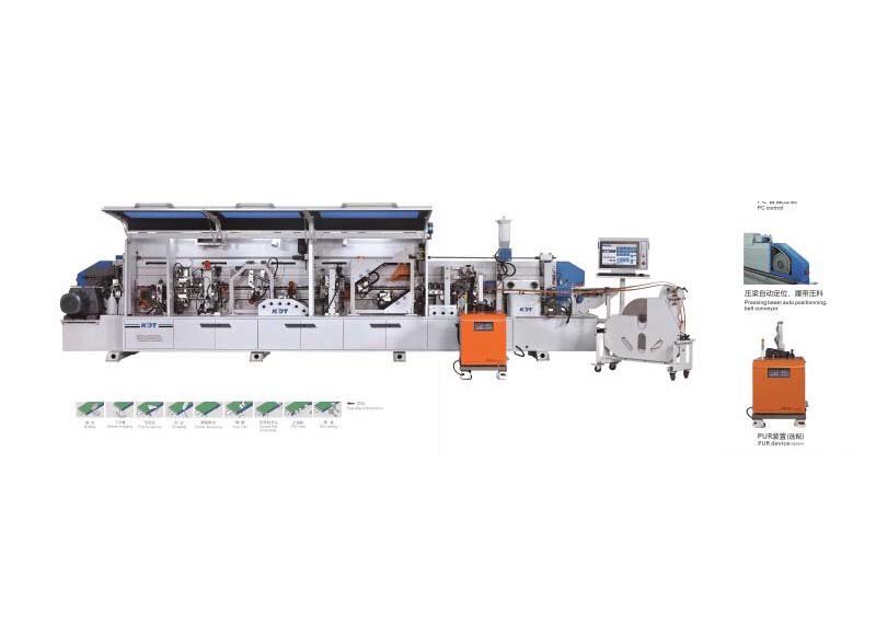 Máy dán cạnh gỗ dùng keo PUR tự động 9 chức năng KDT KE-565JHS