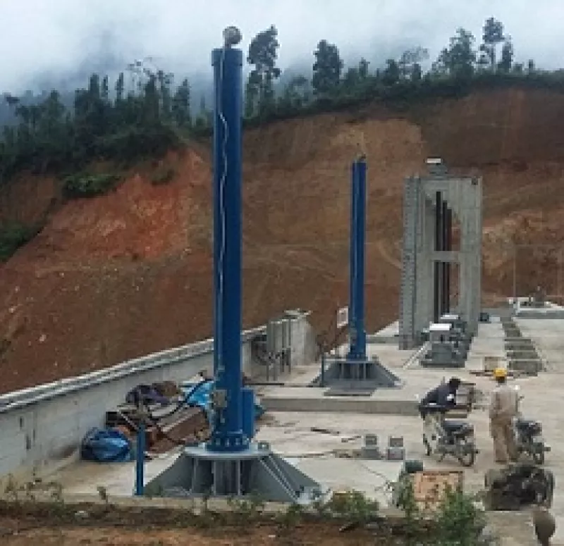 Hệ thống thủy lực nâng hạ cửa nhận nước - Thủy điện sông Miện 5A