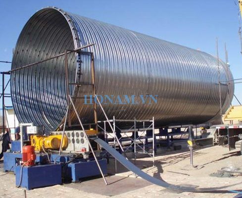 Máy cán ống thép xoắn đường kính lớn