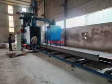 Máy phun bi kết cấu dầm thép