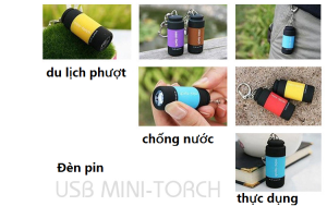ĐÈN PIN SIÊU SÁNG MINI TORCH SẠC USB