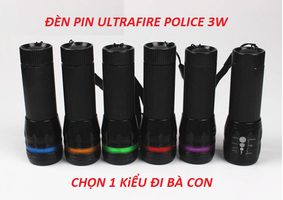 ĐÈN PIN ULTRAFIRE POLICE 3W GIÁ RẺ