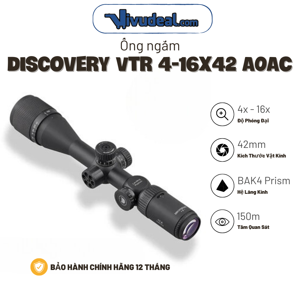 Ống Ngắm Disocvery VTR 4-16x42 AOAC (25.4mm)