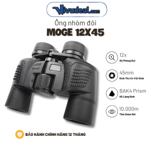 Ống Nhòm Đôi MOGE 12x45 | Độ Phóng Đại 12x | Góc Nhìn Rộng | Độ Nét Tốt | Tầm Nhìn 10.000m