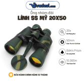 Ống Nhòm Đôi Lính SS Mỹ 20x50 | Độ Phóng Đại 20x | Kính Tráng Gương Cam | Tầm Quan Sát 10.000m