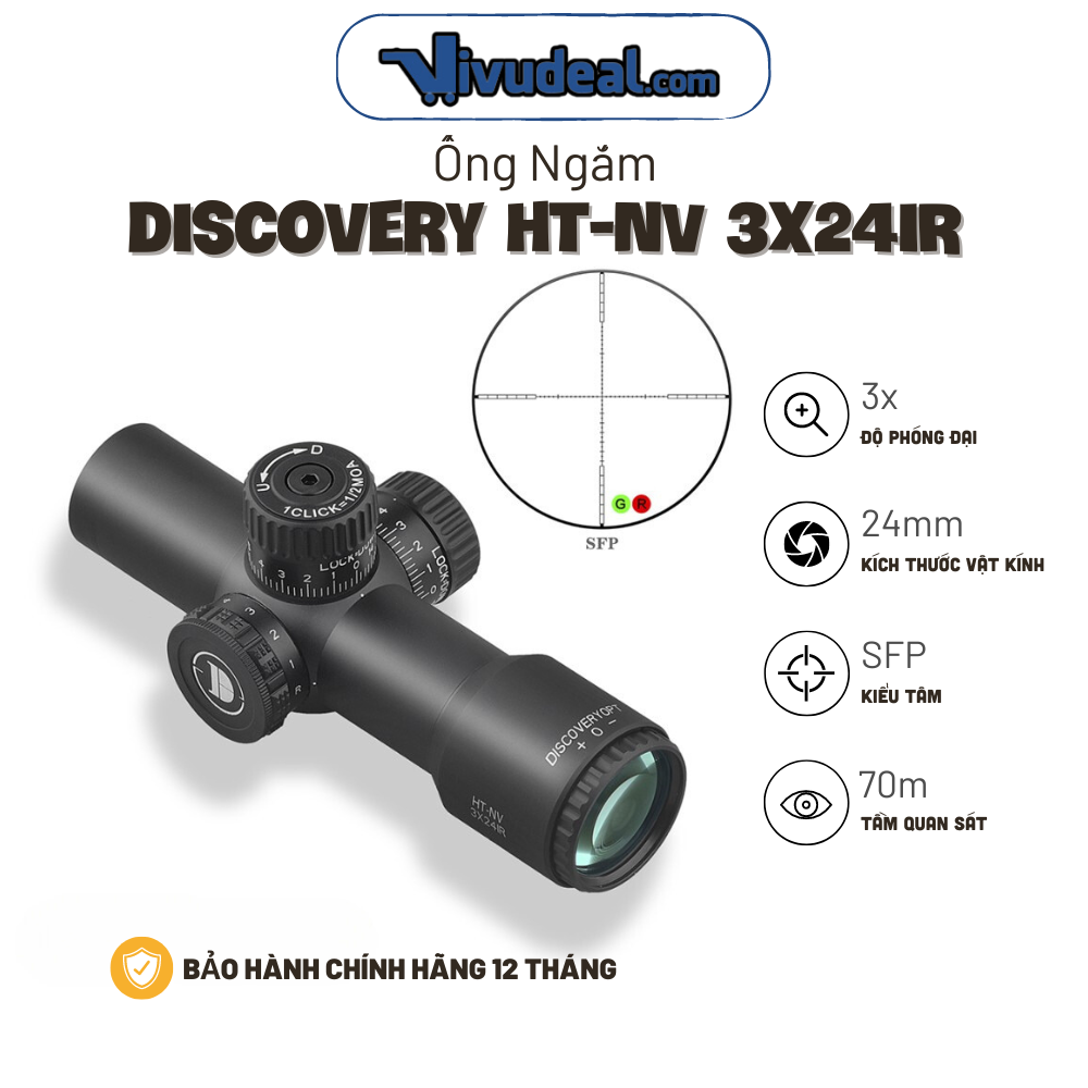 Ống Ngắm Discovery HT-NV 3x24IR (30mm)