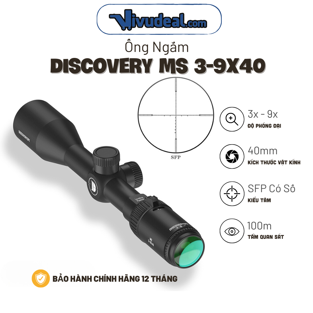 Ống Ngắm Discoveryopt MS 3-9x40 (25.4mm)