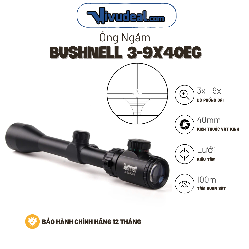 Ống Ngắm Bushnell 3-9x40EG (25.4mm)