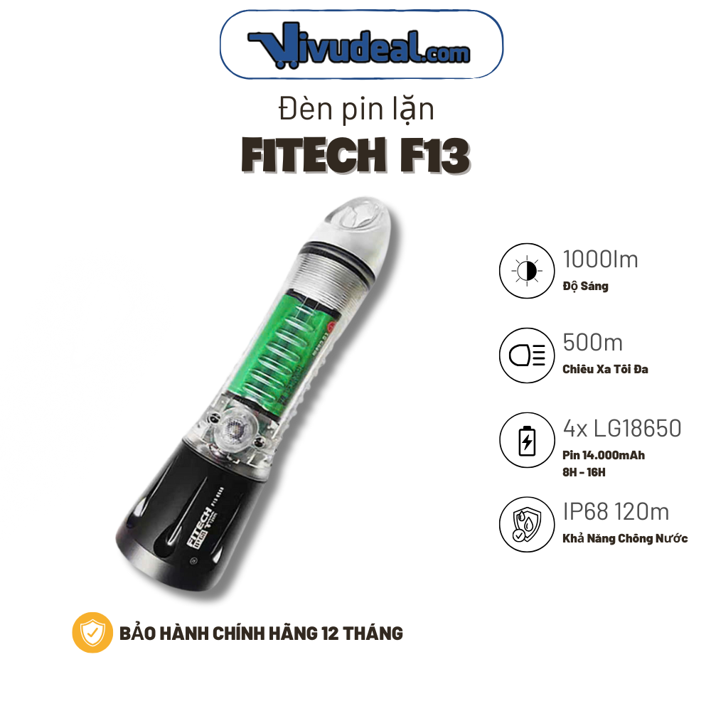 Đèn Pin Lặn Fitech F13 Chính Hãng
