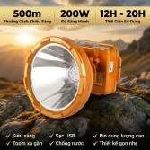 Đèn Pin Đội Đầu Suncessa K25 200W Ánh Sáng Trắng Và Vàng, Pin Trâu 20 Giờ, Chống Nước Câu Cá Đi Rừng
