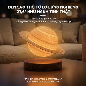 Đèn Sao Thổ Lơ Lửng Công Nghệ Cao, Đèn Ngủ Thông Minh Tạo Không Gian, Từ Trường Độc Đáo, Hiệu Ứng 3D