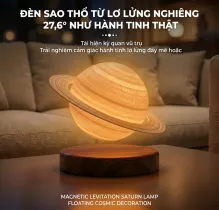 Đèn Sao Thổ Lơ Lửng Công Nghệ Cao, Đèn Ngủ Thông Minh Tạo Không Gian, Từ Trường Độc Đáo, Hiệu Ứng 3D